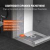 VEVOR Shower Curb Kit, 36"x36" Shower Pan Kit with 6.3" Central Drain, Lightweight EPS Shower Installation Kits with 2 Waterproof Cloths