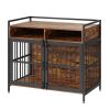 VEVOR Furniture Style Dog Crate with Storage, 41 inch Dog Crate Furniture Large Breed with Double Doors, Wooden Dog Cage for Large/Medium Dog Indoor