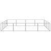 Dog Kennel Silver 172.2 ft¬≤ Steel