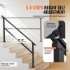 VEVOR 5-6 Handrails for Outdoor for Seniors Porch Deck Black Square Tube Steel