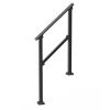 VEVOR 2-3 Handrails for Outdoor for Seniors Porch Deck Black Square Tube Steel