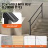 VEVOR 5-6 Handrails for Outdoor for Seniors Porch Deck Black Square Tube Steel