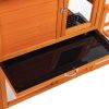 Large three box rabbit cage,for Indoor and Outdoor Use, orange