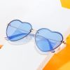 Lovely love rimless sunglasses; versatile women's decoration ins; same style; versatile; cut edge love glasses;